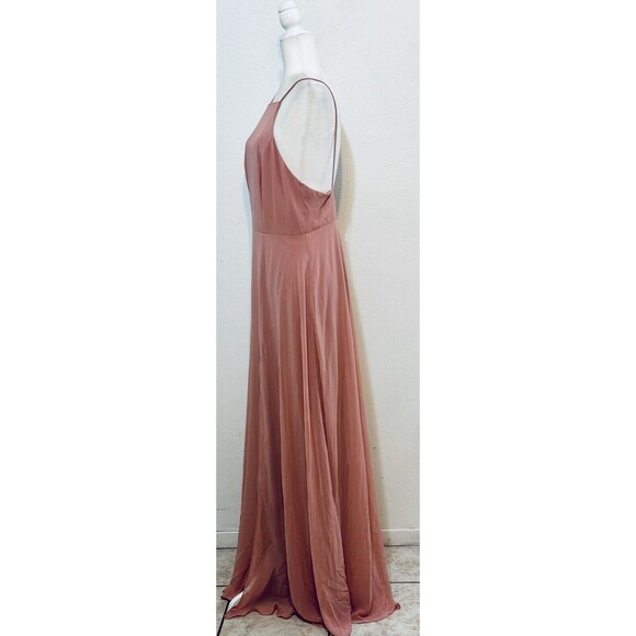 Lovely Lela Size 12R Desert Rose Sleeveless High Neck Chiffon Gown Formal - Picture 7 of 14